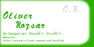 oliver mozsar business card